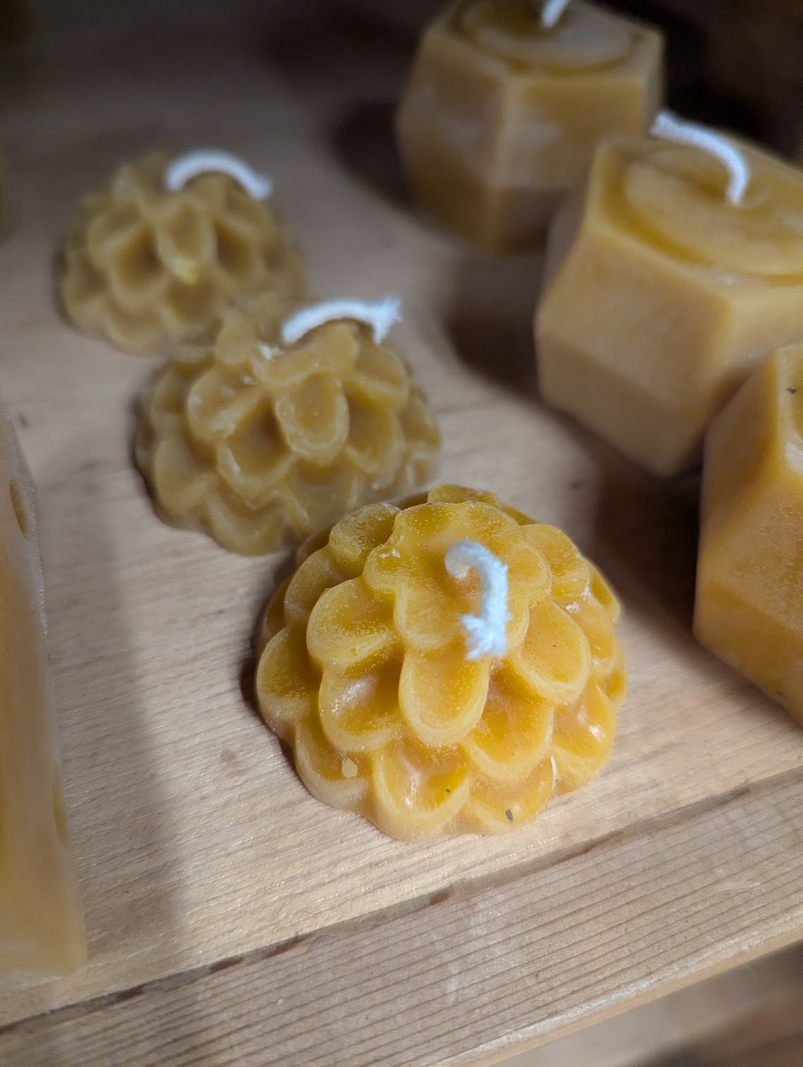 Anarchy Apiaries  |  Honey, Candles, Products - Assorted Flower Candles 1oz