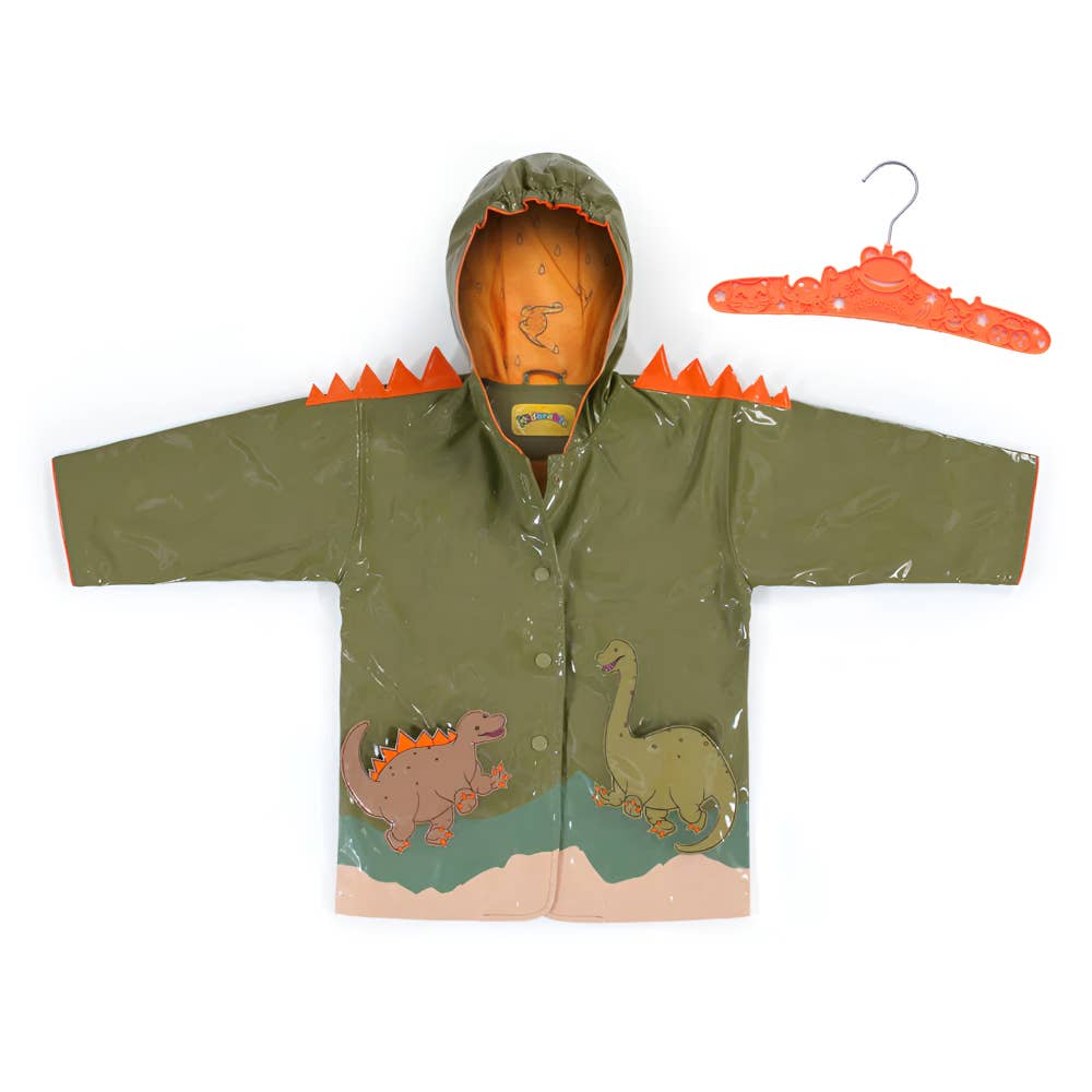 Kidorable Dinosaur Raincoat with Kidorable Carved Hangers