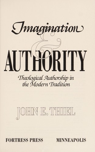 Cover of Imagination and Authority: Theological Authorship in the Modern Tradition