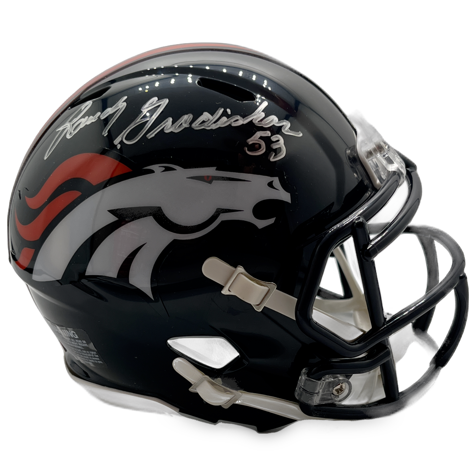 Denver Broncos Randy Gradishar #53 Autographed Speed Mini Helmet - Tristar Authentic