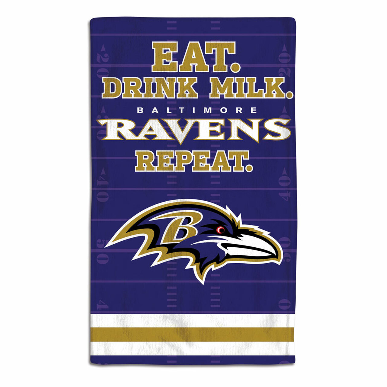 Baltimore Ravens Baby Burp Cloth 10x17"
