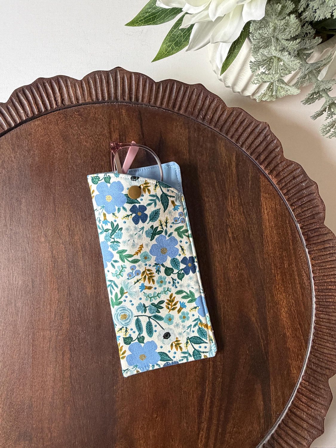 Glasses Case – Garden Party Blue, photo 2 of 3