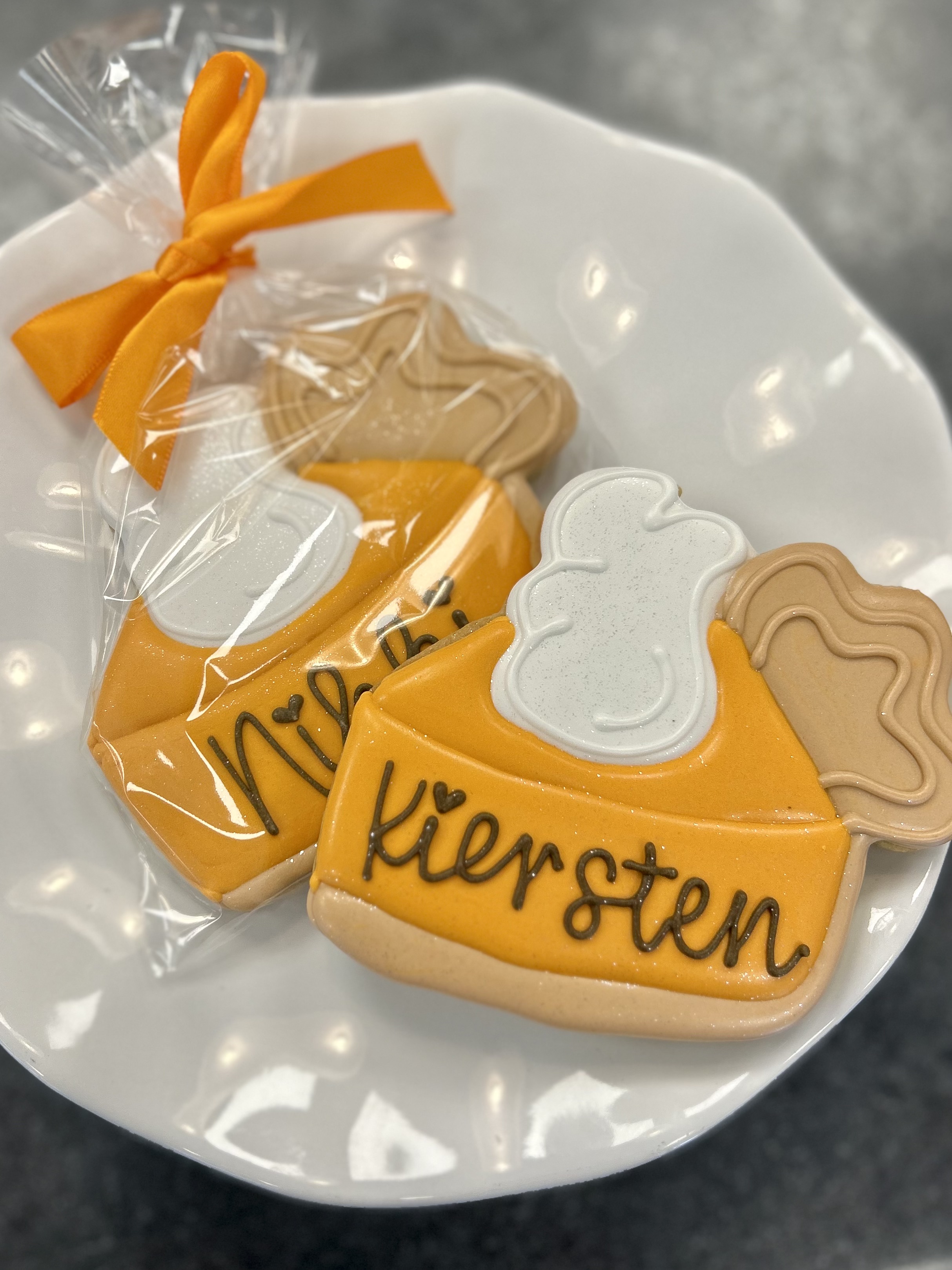 Personalized Sugar Cookie:  Pumpkin Pie