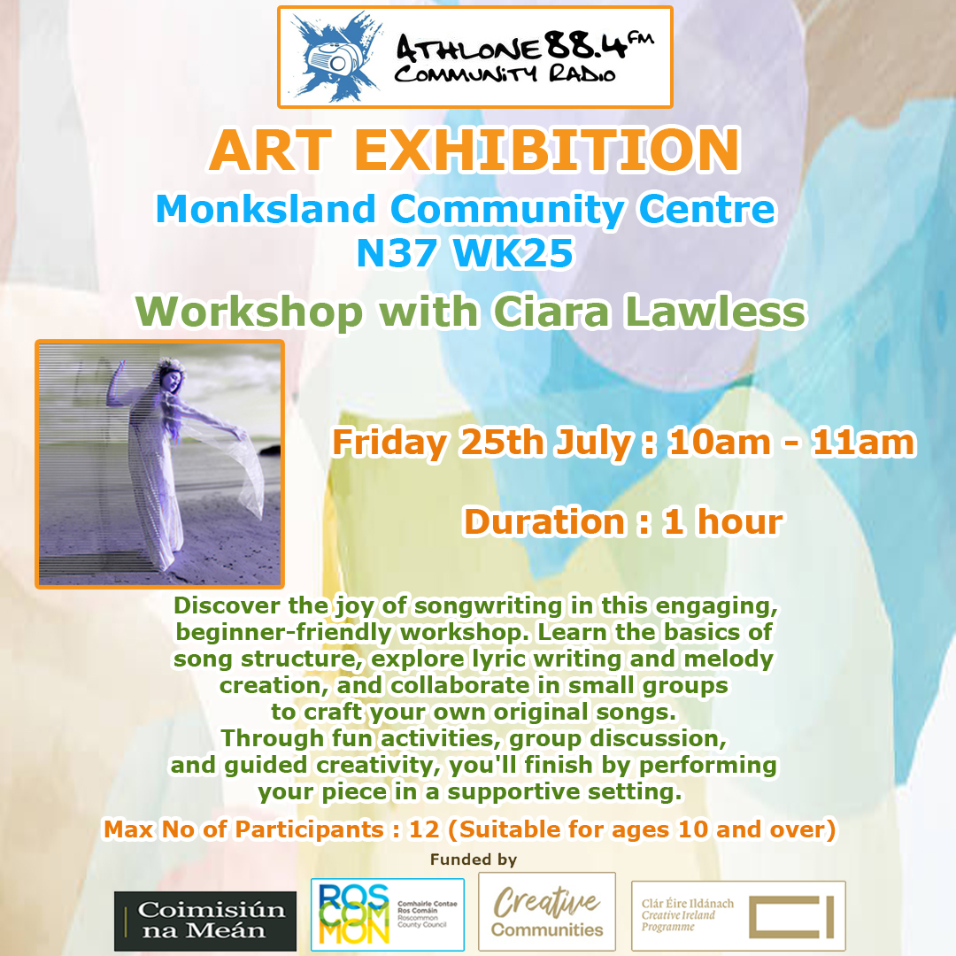 Songwriting workshop with Ciara Lawless (10+)