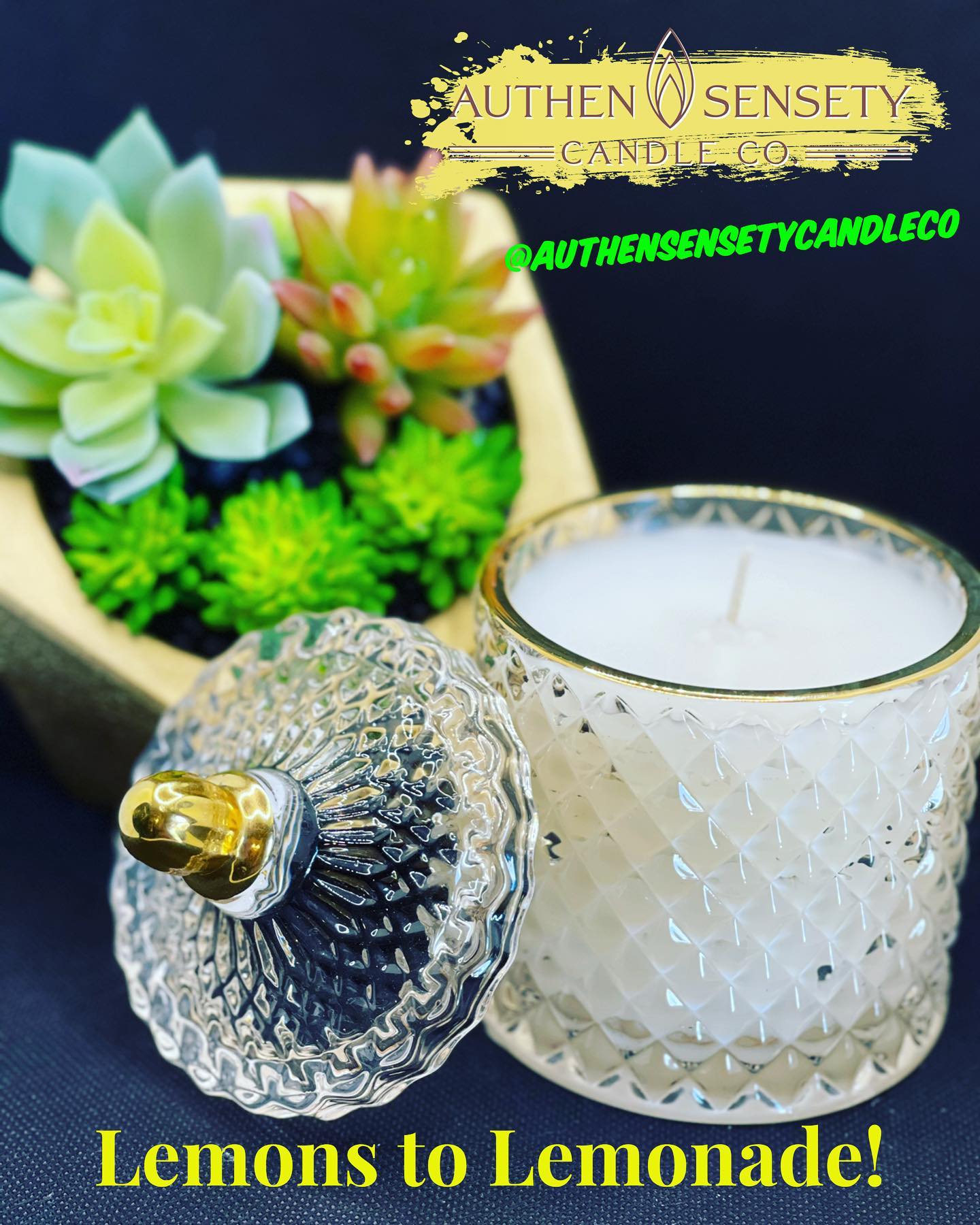 Clear/Gold Trim - "Lemons to Lemonade"