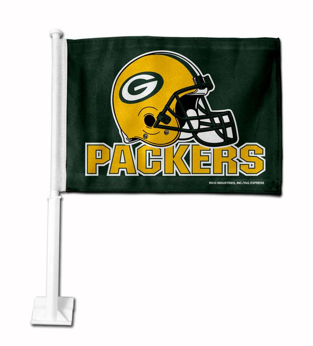 Green Bay Packers Helmet Style Car Flag