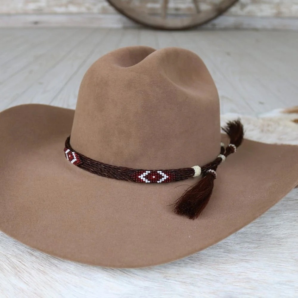 Willow - Red Roan Horsehair Hat Band