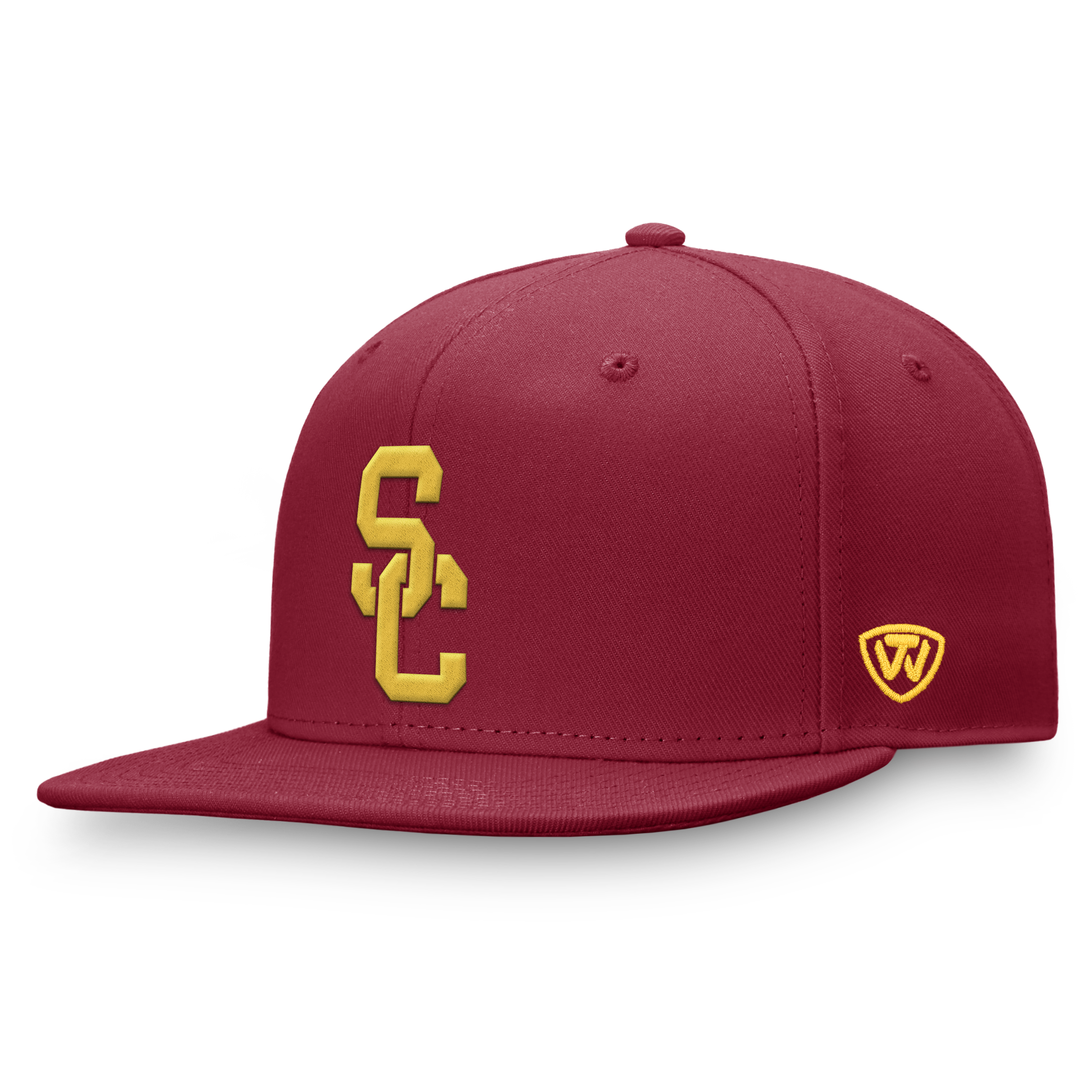 USC Trojans West Cardinal Top of the World Fitted Hat