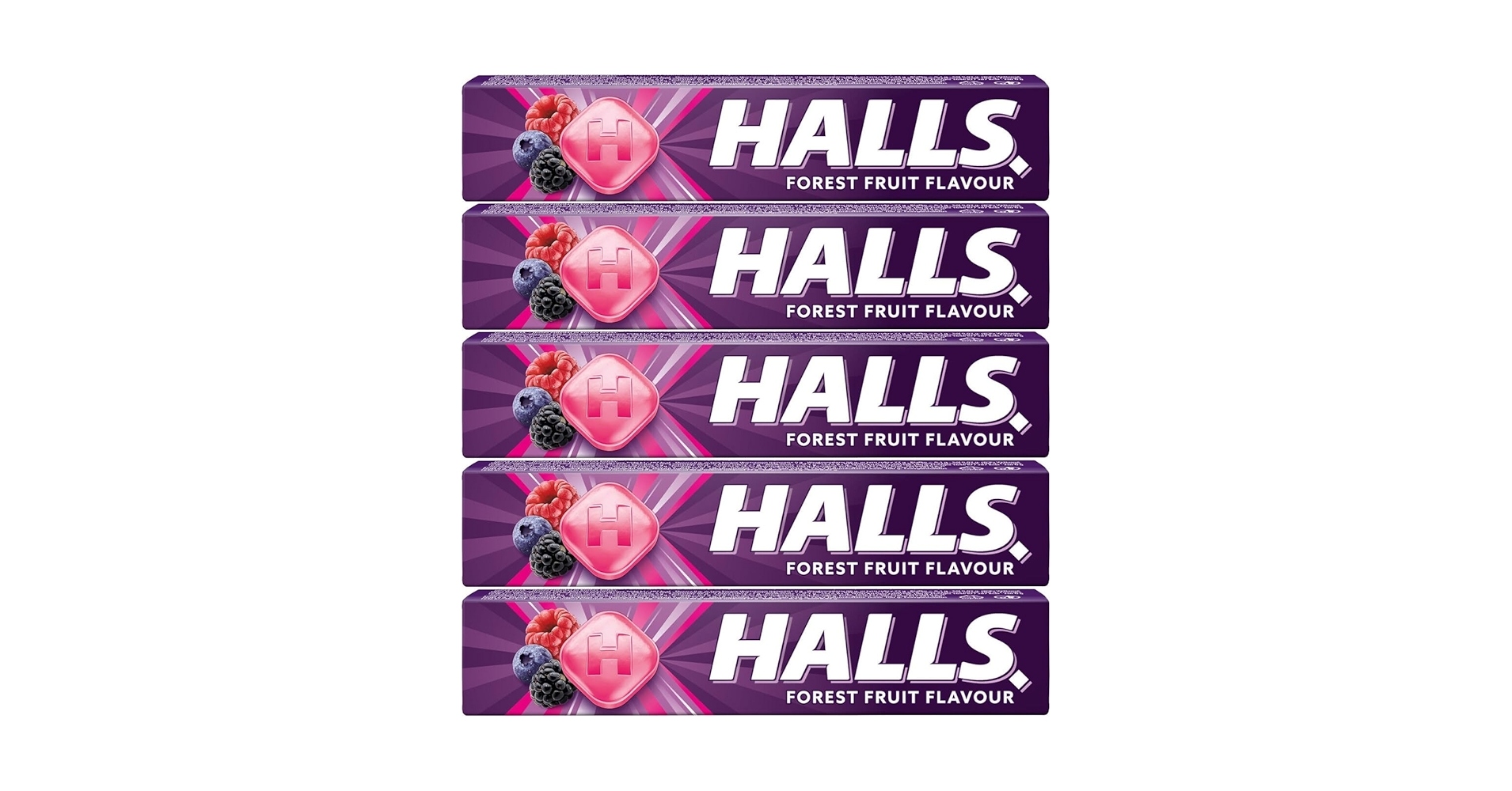 Halls Cough Drops Forest Fruit Import Mixed Berries 20 ct tray