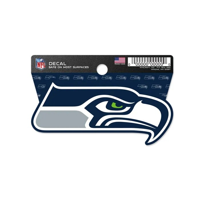 Seattle Seahawks Clean Cut Decal 3x4"