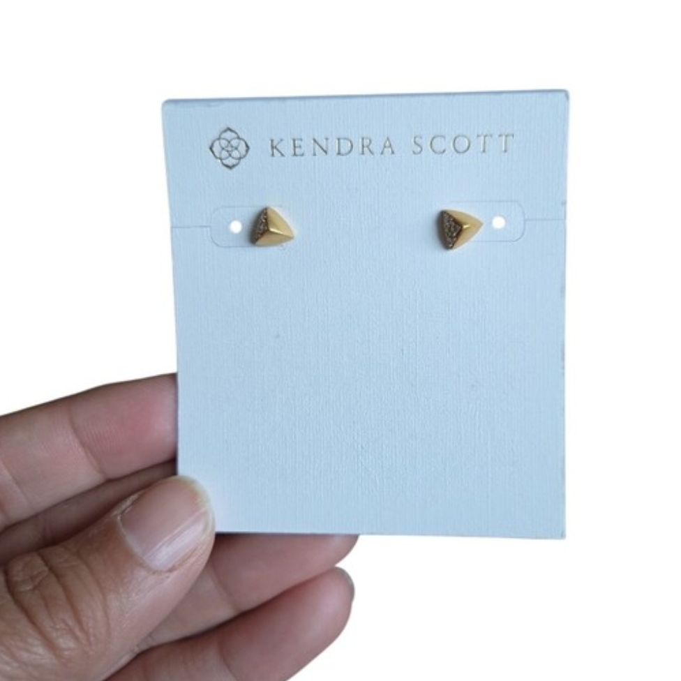 Kendra Scott Perry Vintage Gold Round Stud Earrings