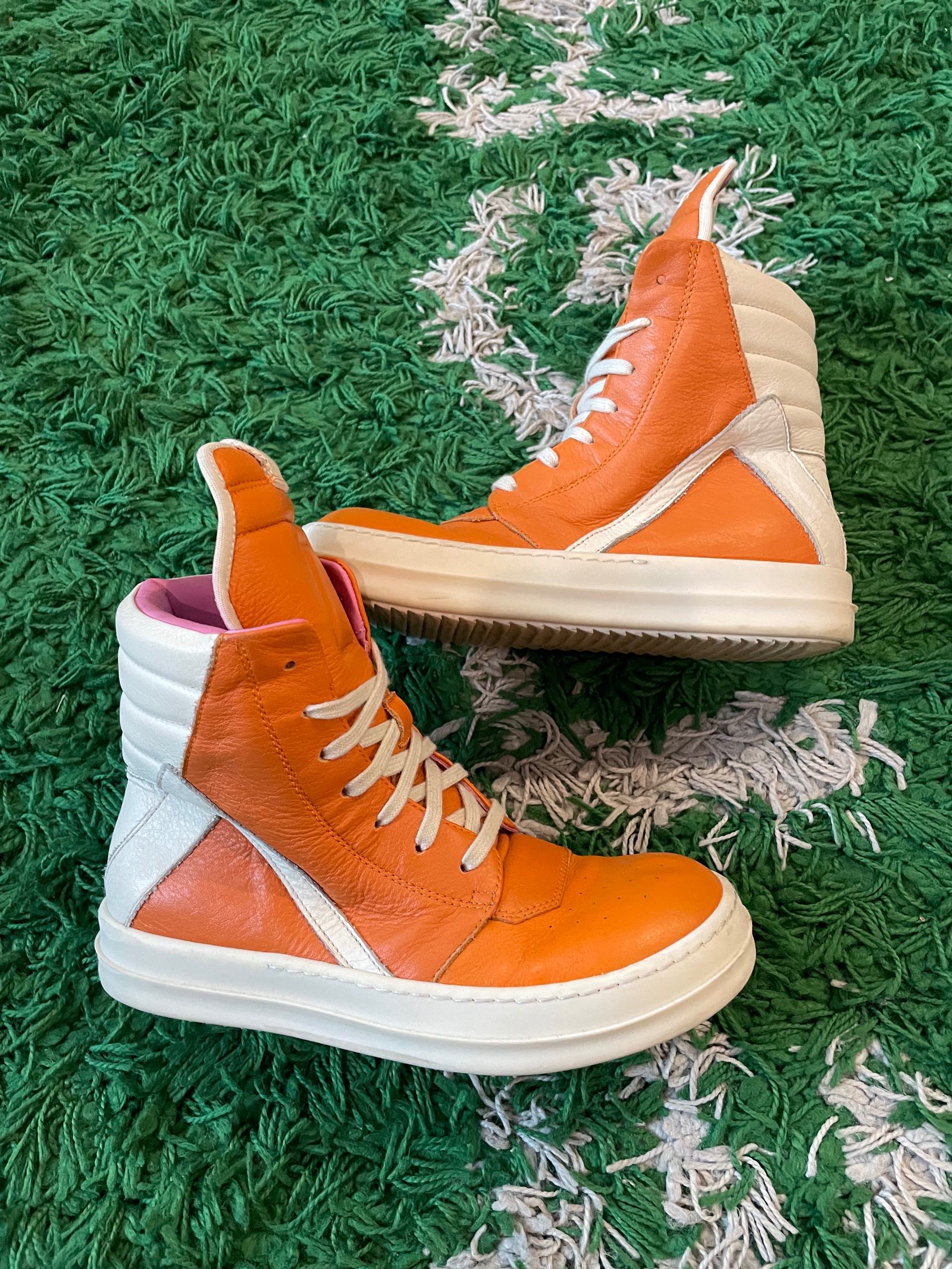 Rick Owens orange geobasket size kids 34 (used)