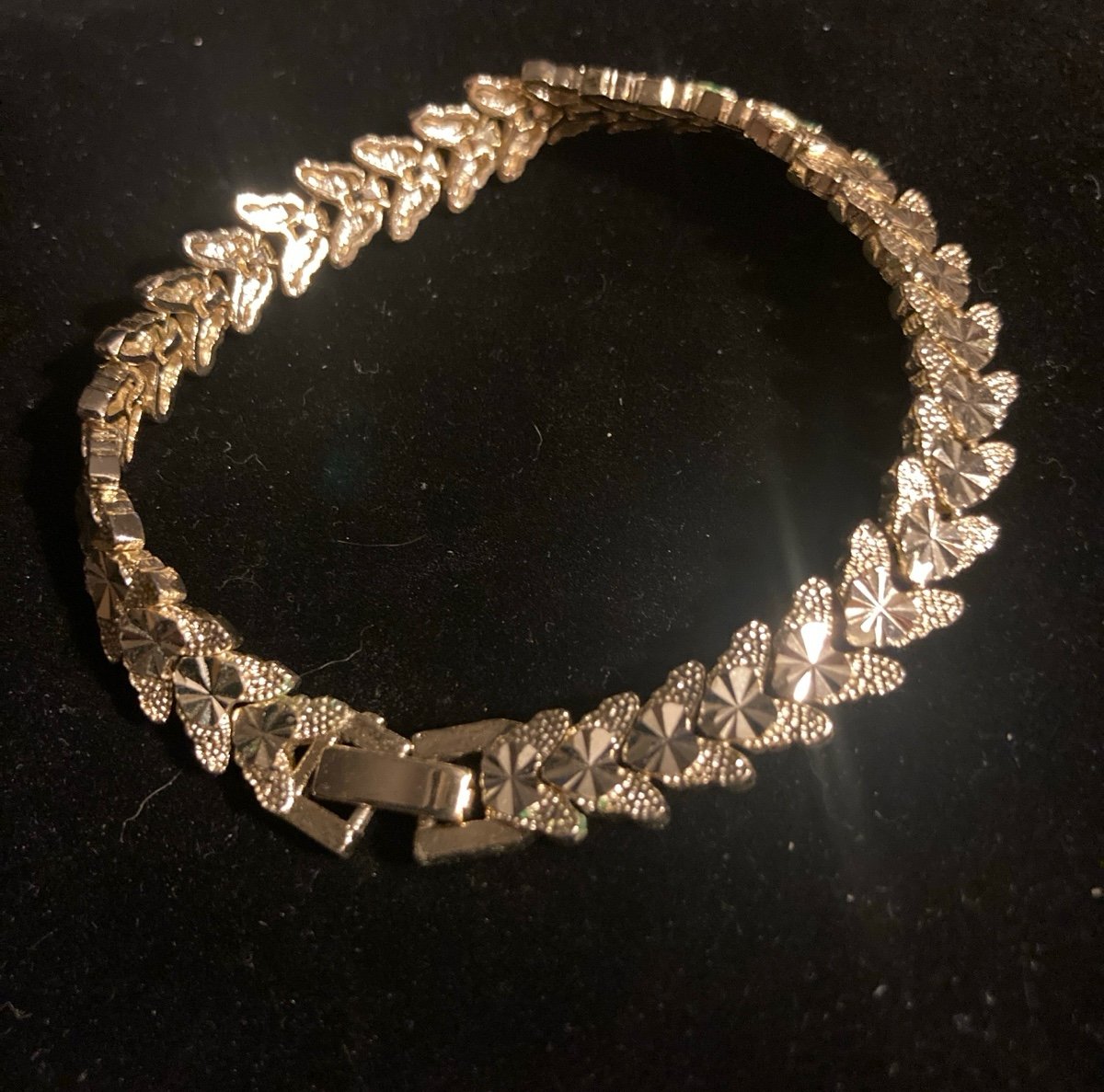 BUTTERFLY Etched Silver Tone Shimmering Bracelet