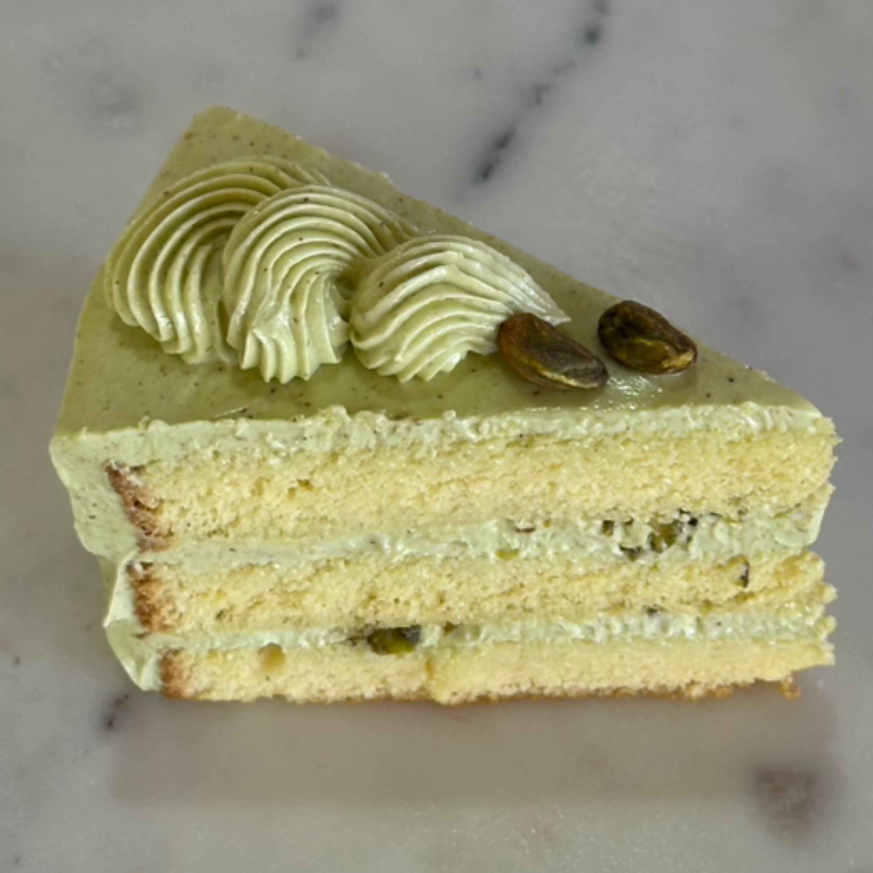 Pistachios Cake Slice