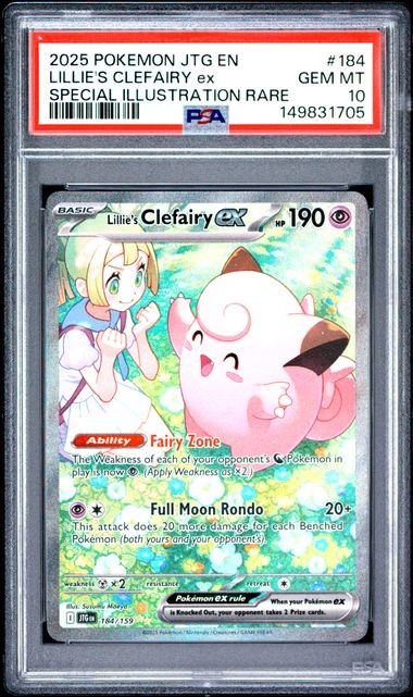 2025 POKEMON JTG EN-JOURNEY TOGETHER #184 LILLIE'S CLEFAIRY ex SPECIAL ILLUSTRATION RARE