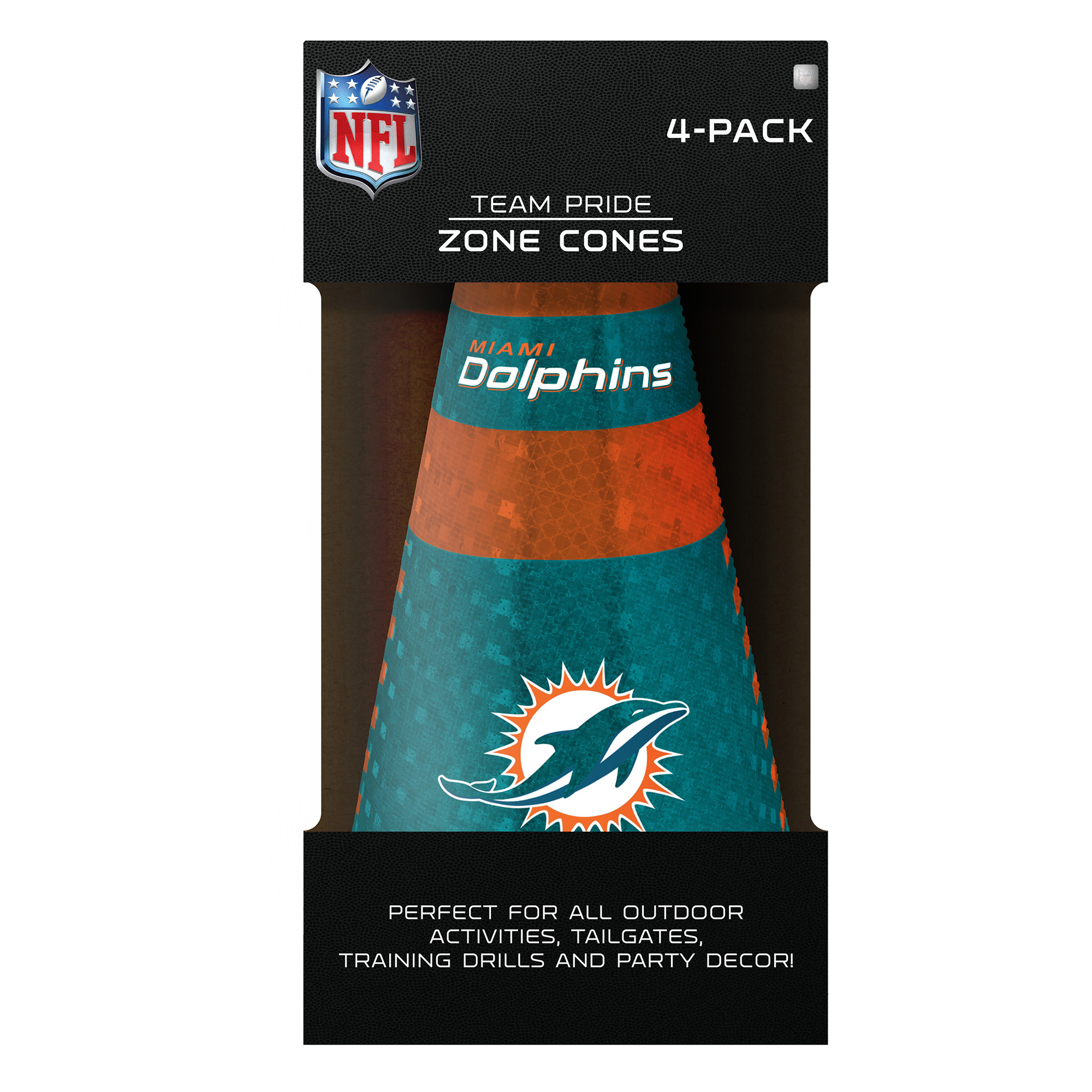 Miami Dolphins Party Zone Cones 4 Pack
