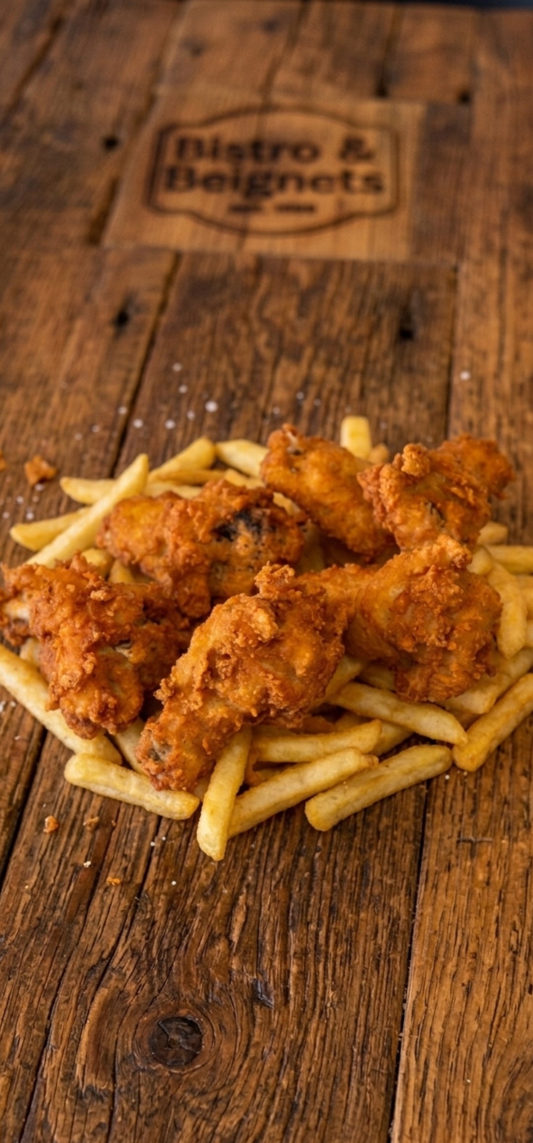 BREADED CHICKEN WINGS & FRIES