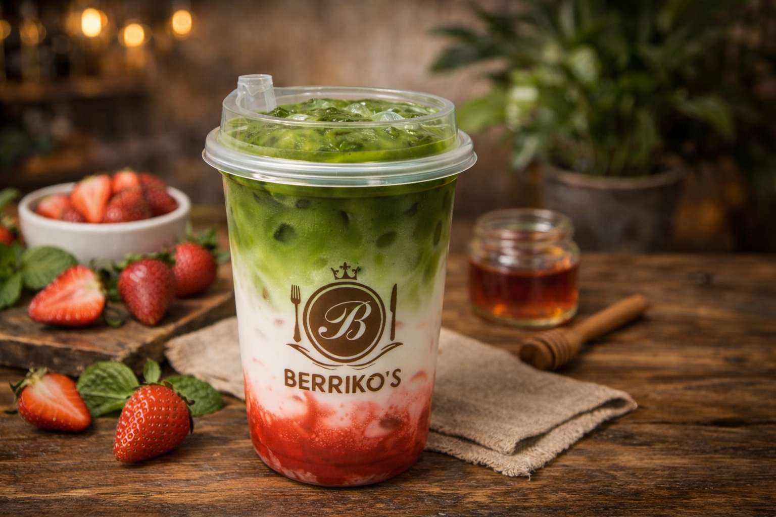 Iced Strawberry Matcha