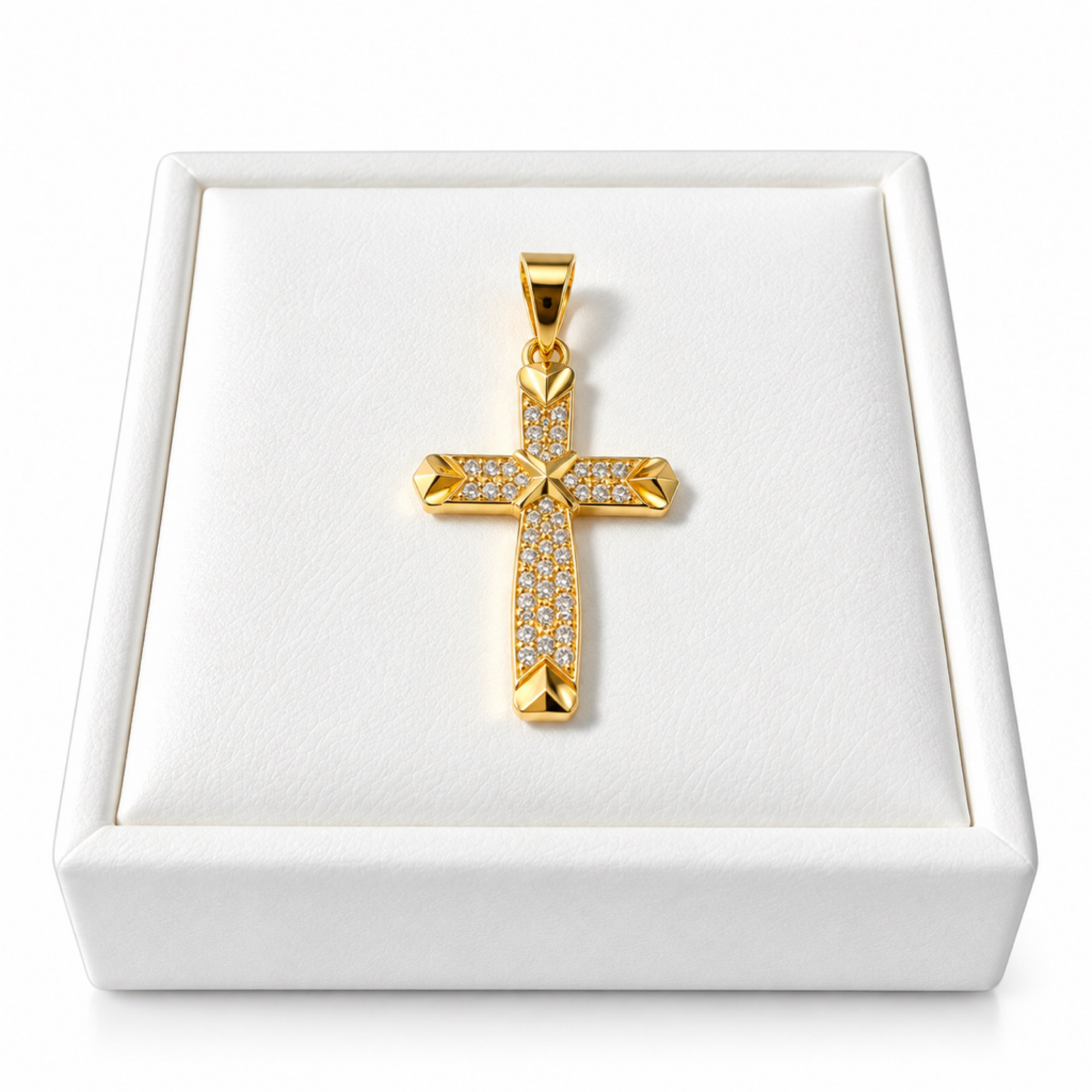 Gold X Cross Pendant 