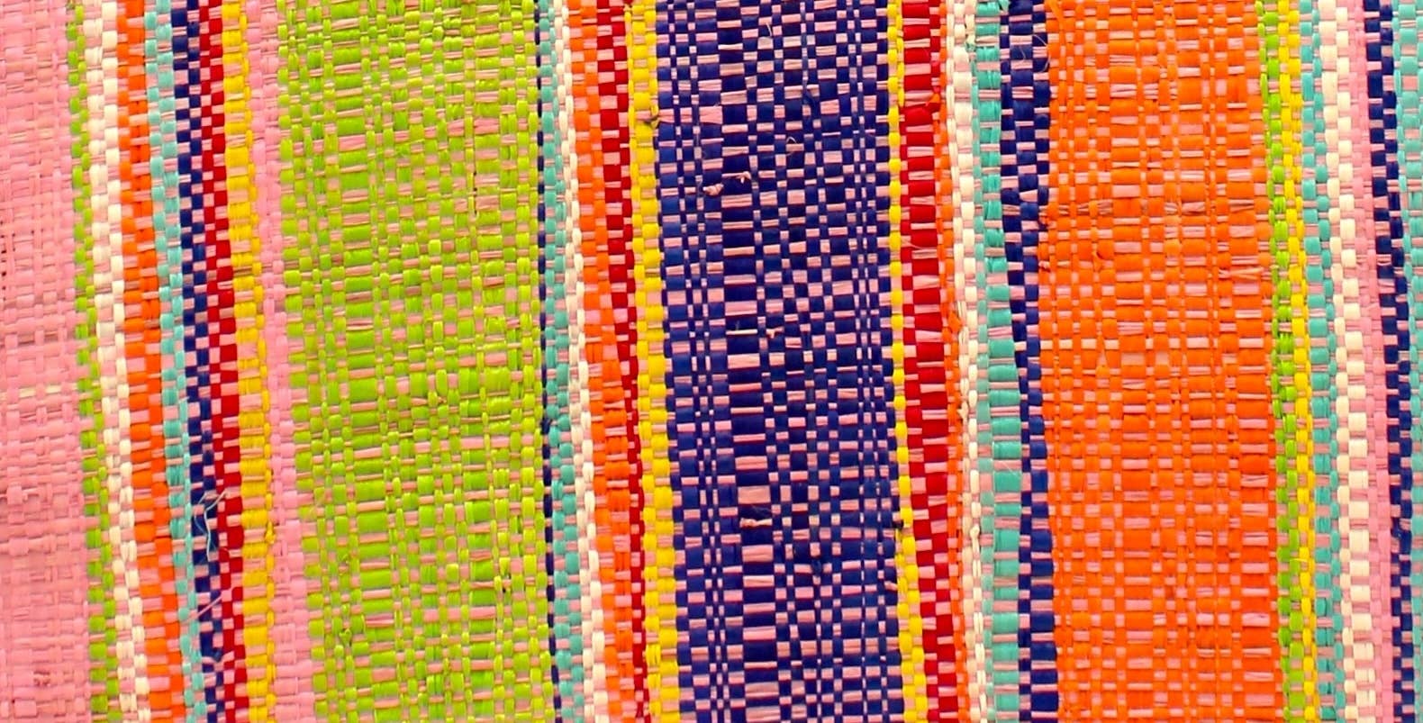 5" & 7" Wide Brim Multicolor Stripe Packable Straw Sun Hats