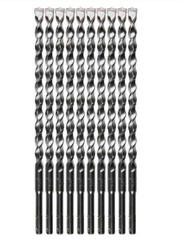 1/2" x 12" SDS‑PLUS Bit, 2‑Cutter, 10/pk