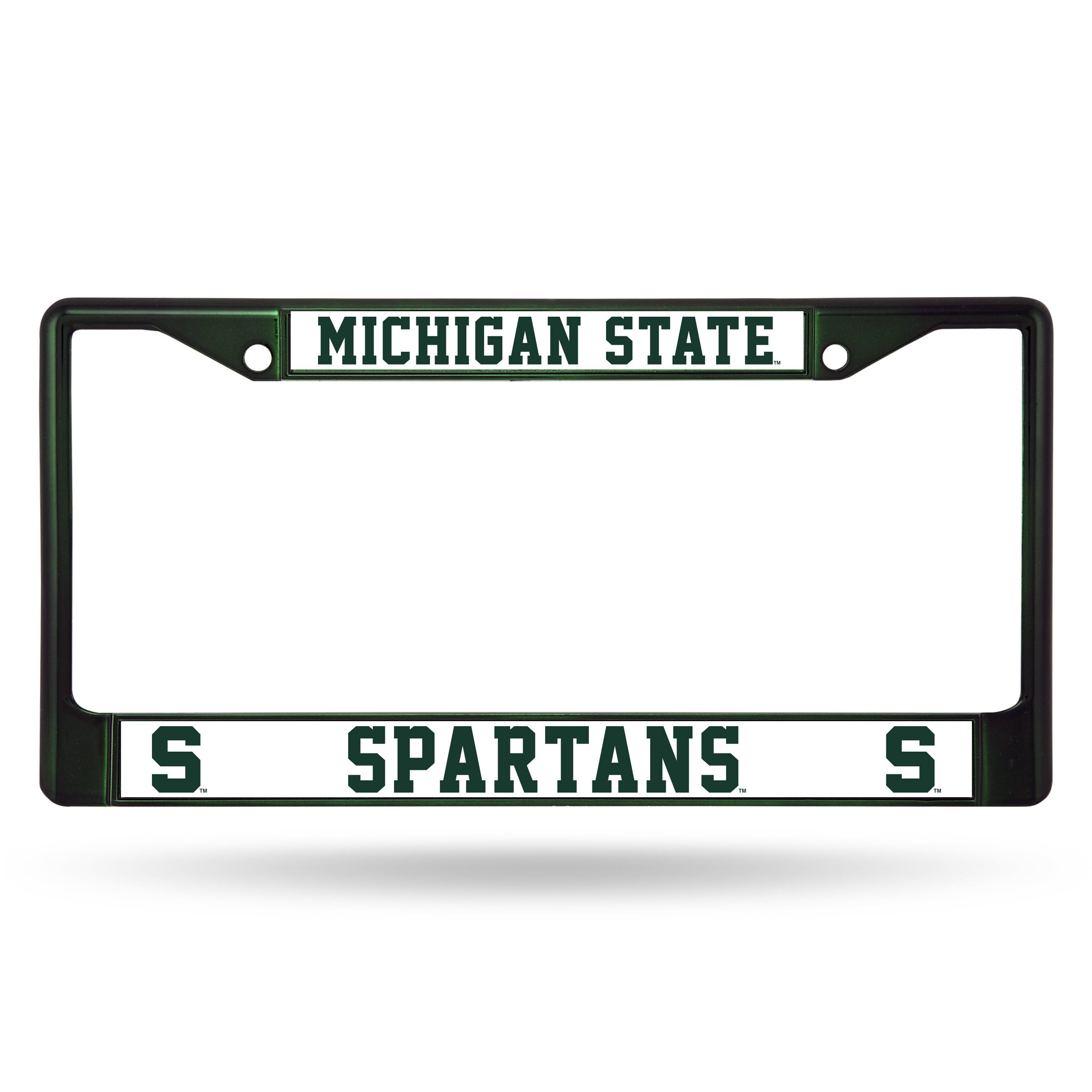 Michigan State Spartans Dark Green Metal License Plate Frame