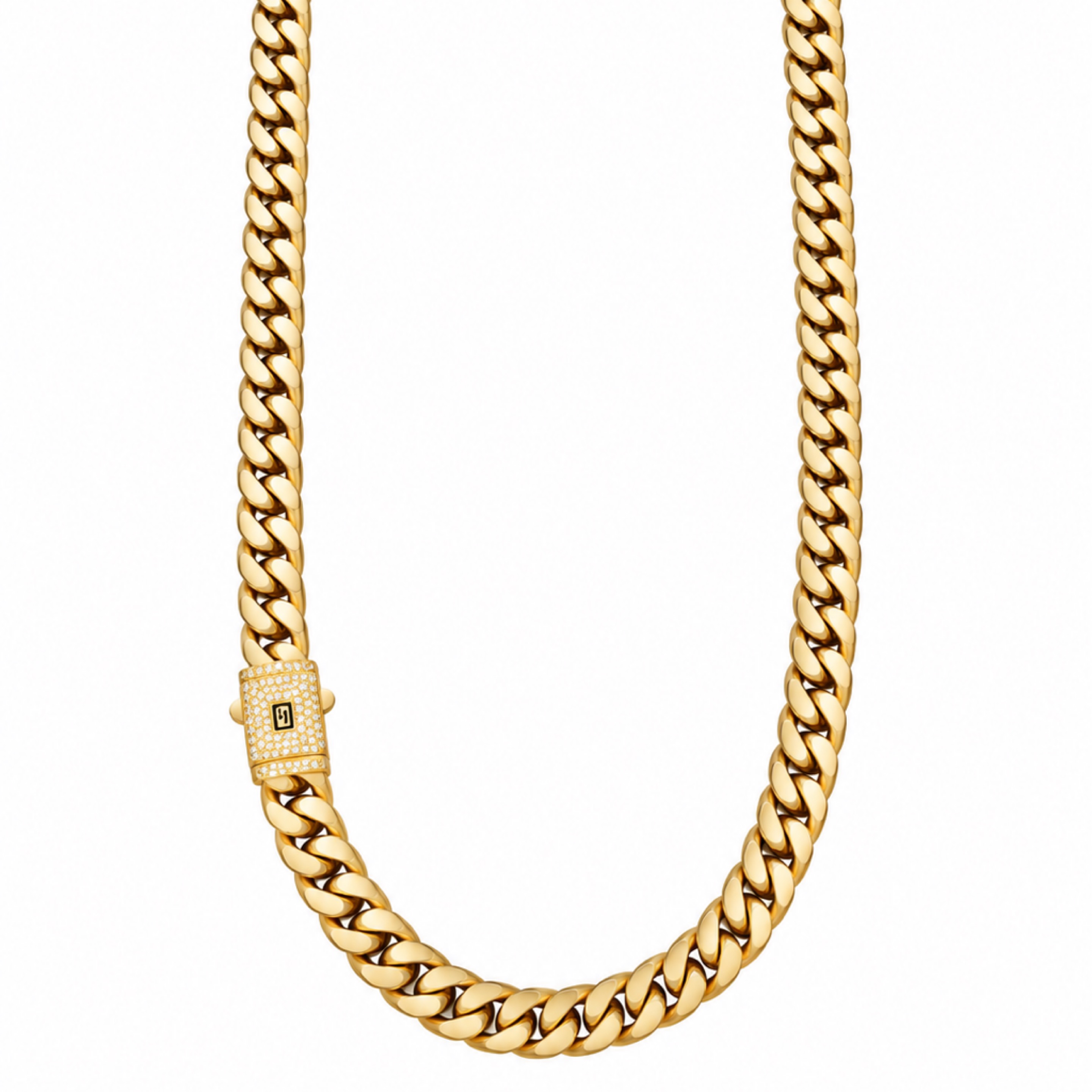 20” Iced Monaco Lock Cuban Chain / 8mm