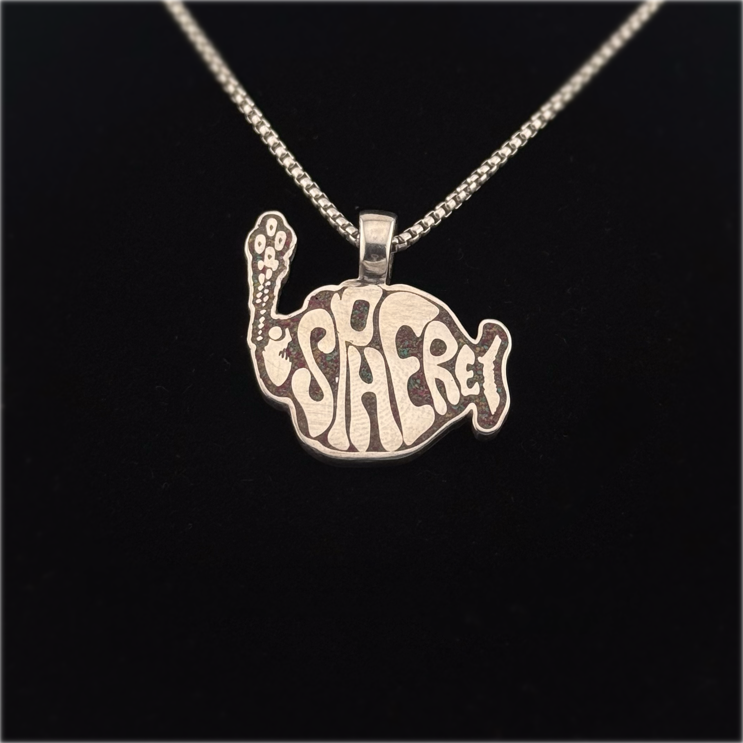 Phish Sphere Pendant – Mosaic Stone Inlay, Sterling Silver (1 of 1)