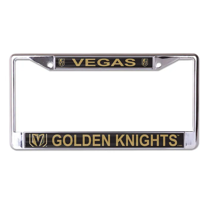 Vegas Golden Knights Mega Laser Chrome License Plate Frame