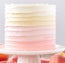 Signature Cake - Ombre - 6" Round - Funfetti, Filled with triple berry mousse and Vanilla Icing