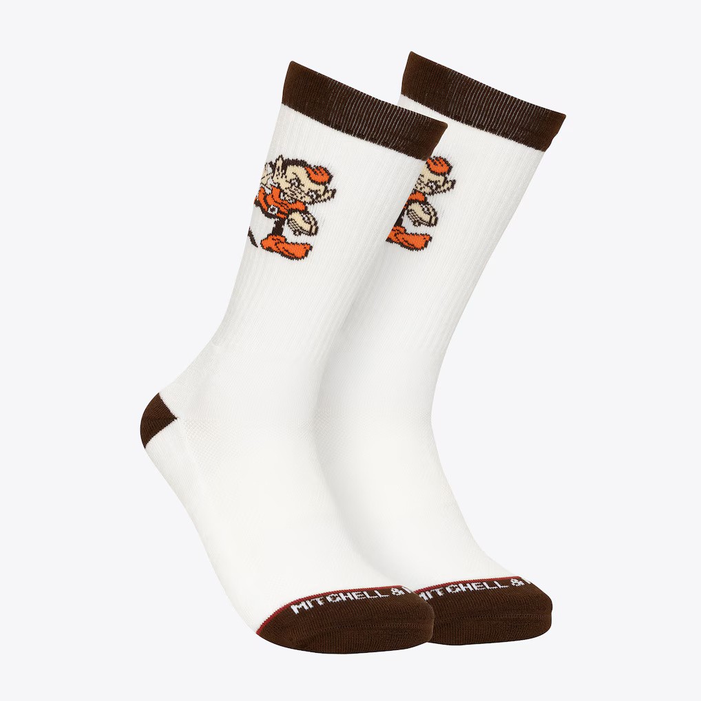 Cleveland Browns Retro Mitchell and Ness Touchback Crew Socks
