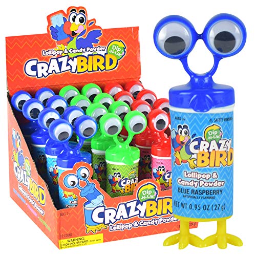 Koko's Crazy Bird Dip-N-Lik Candy Powder Lollipop .95oz 12 ct