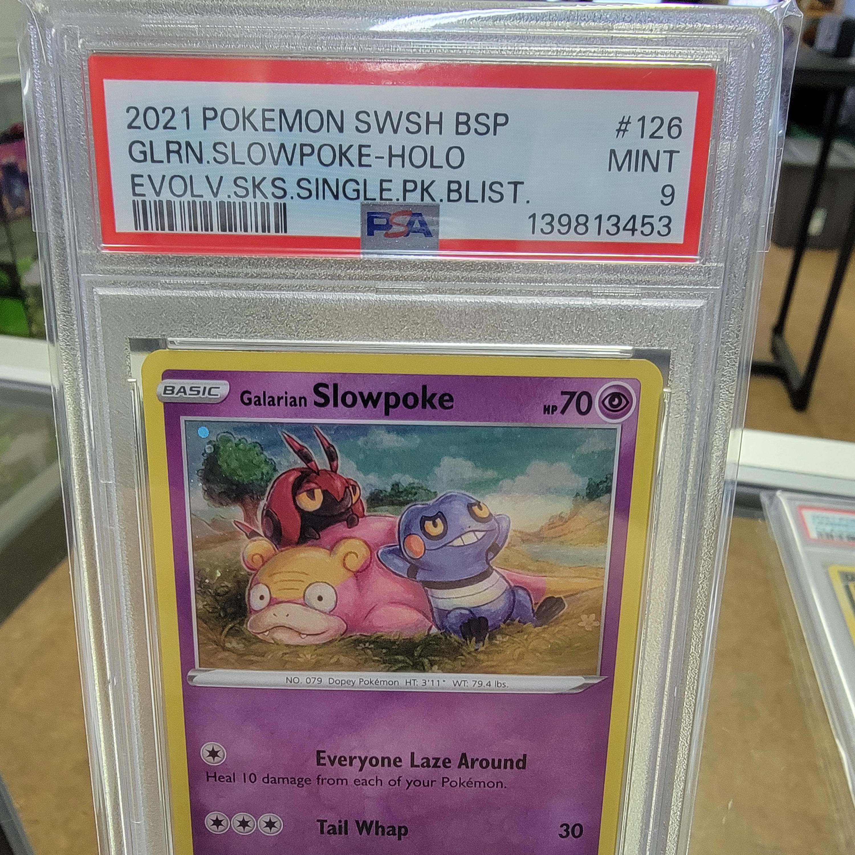Psa 9 Galarian Slowpoke Swsh Promo Graded Card