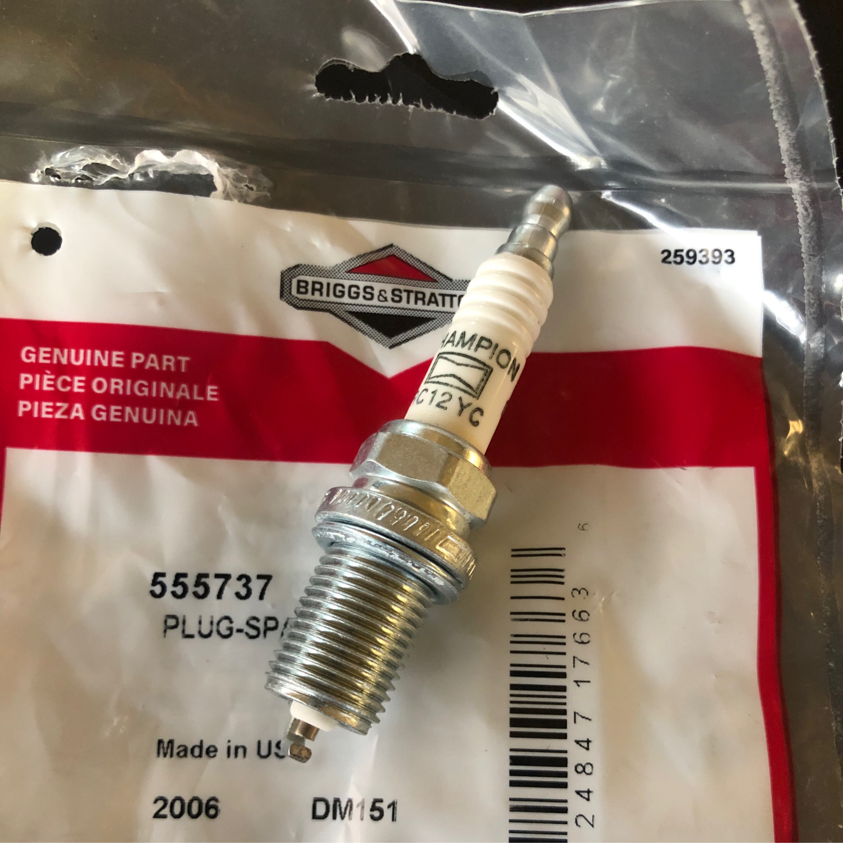 Spark Plug - Briggs & Stratton (RC12YC)