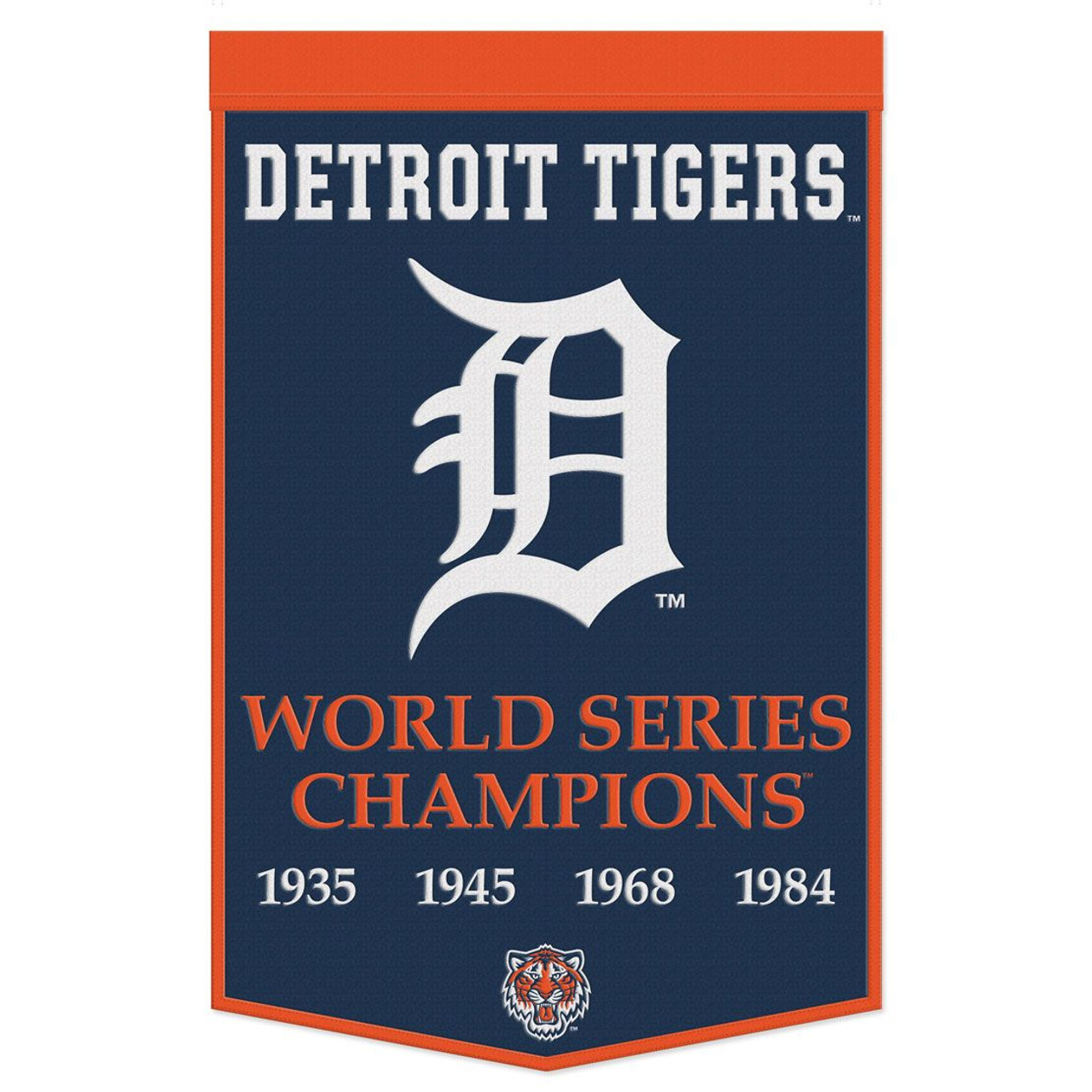Detroit Tigers Wool Dynasty Championship Banner 24x38"