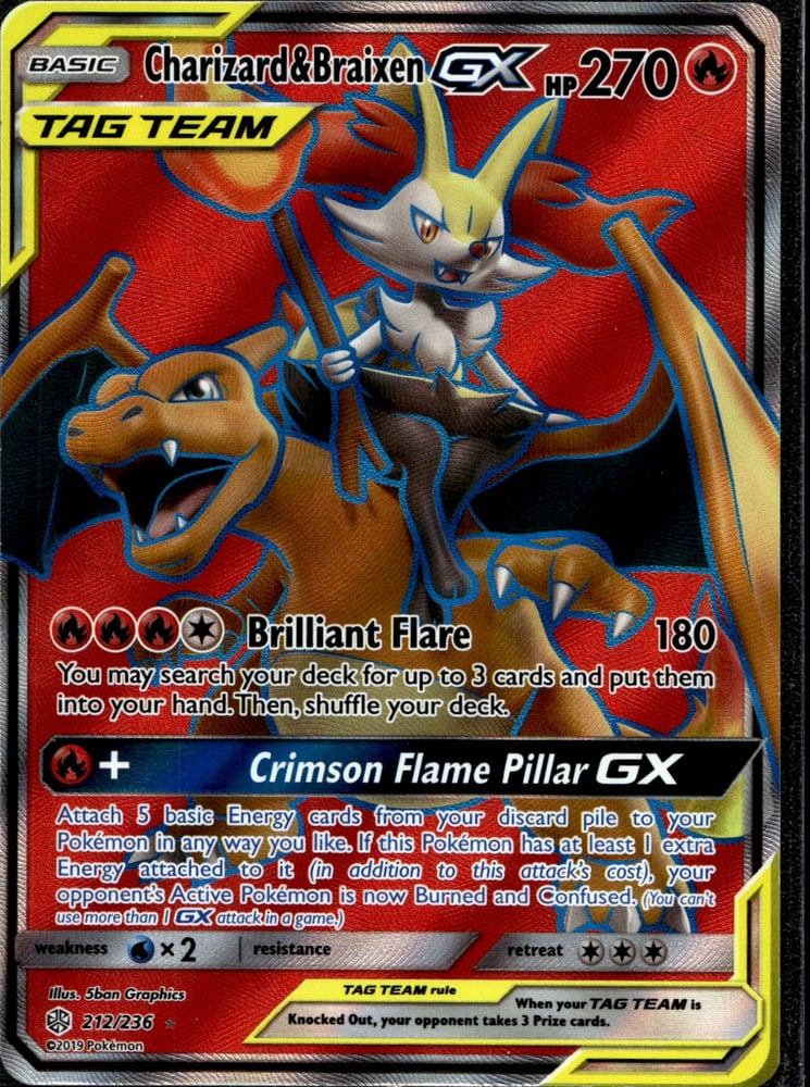 Charizard & Braixen GX - SM12 212/236