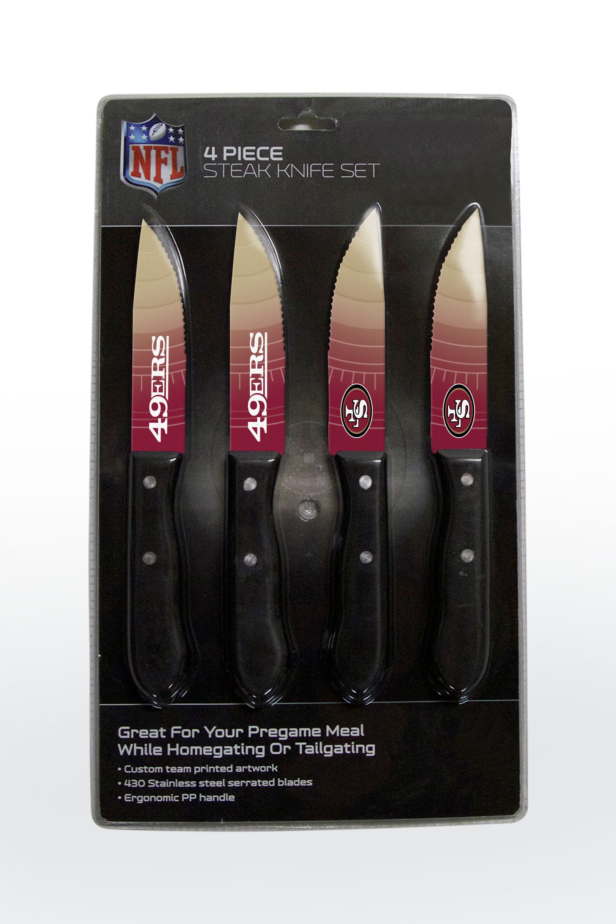 San Francisco 49ers Steak Knife 4 Pack Set