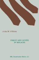 Cover of Priest and Levite in Malachi