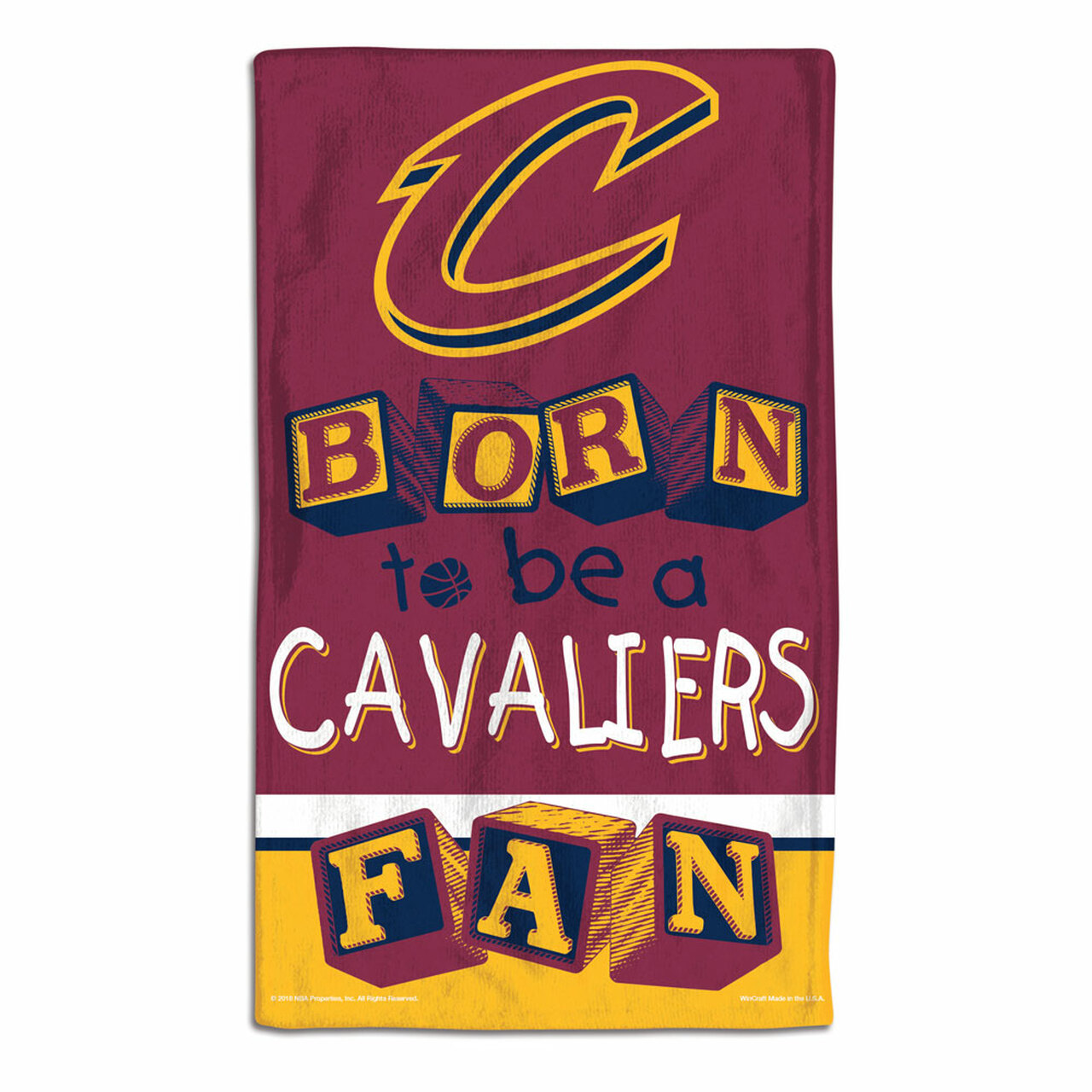 Cleveland Cavaliers Baby Burp Cloth 10x17"