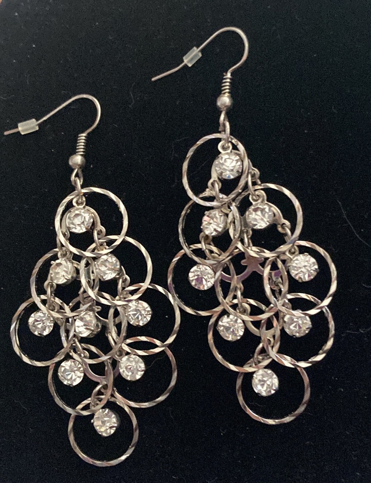 Chandelier Rhinestones Dangling Earrings