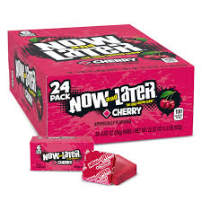 Now And Later Cherry 24 Count 0.93 Ounce Bars Tray