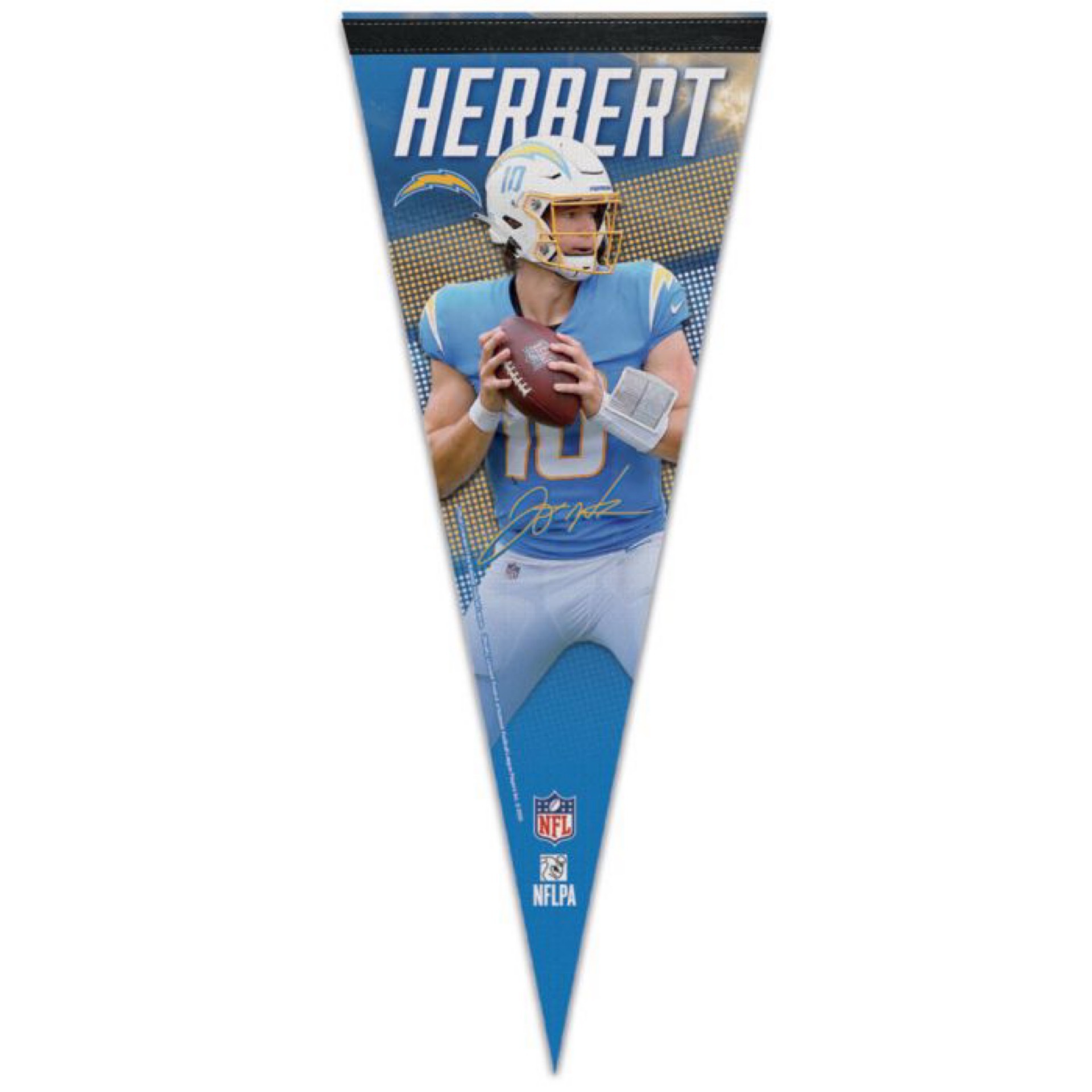 Los Angeles Chargers Justin Herbert Premium Pennant 12x30"