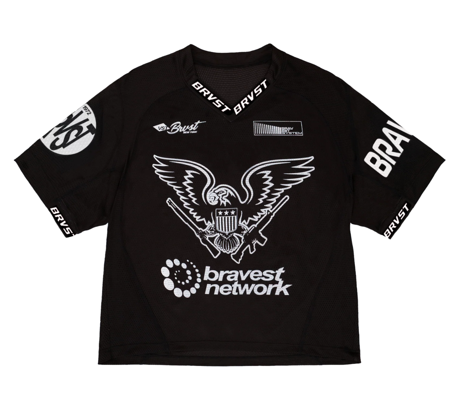 Bravest Studios Eagle Lacrosse Jersey Black
