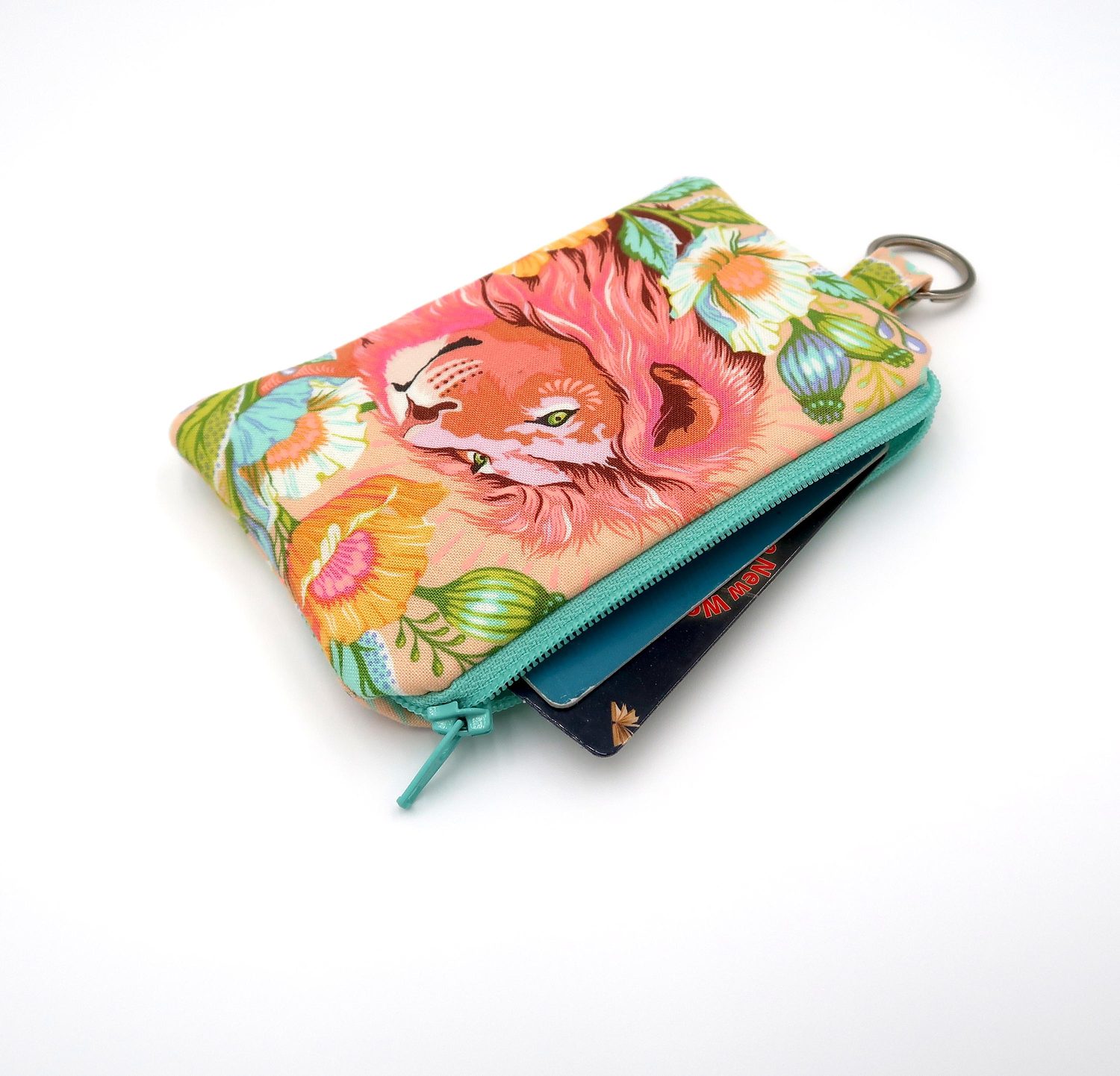 Keychain Pouch – Tula Pink Lion or Giraffes, photo 8 of 10