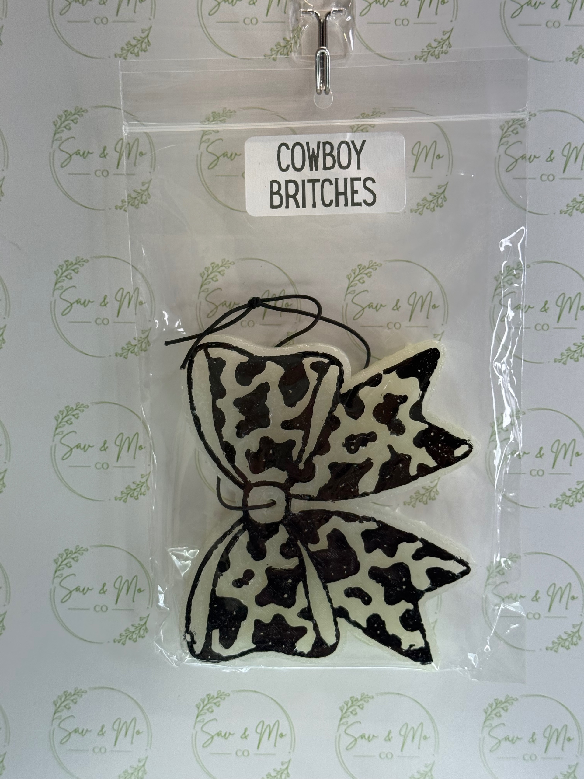 Cow Print Bow Freshie