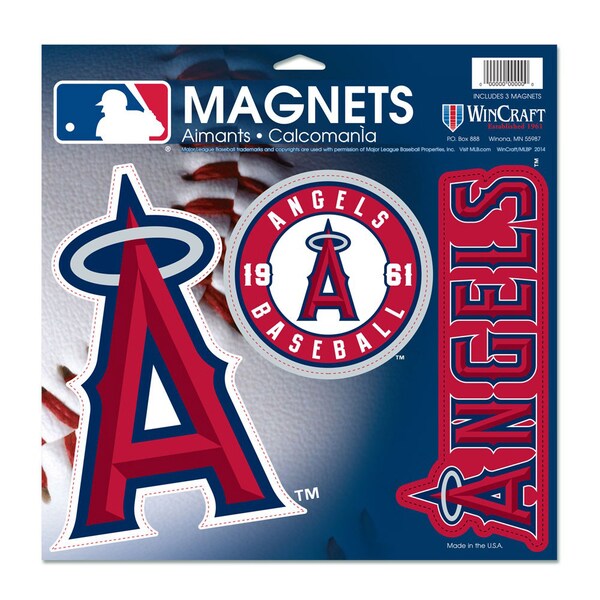 Los Angeles Angels Vinyl Magnets Pack 11x11"
