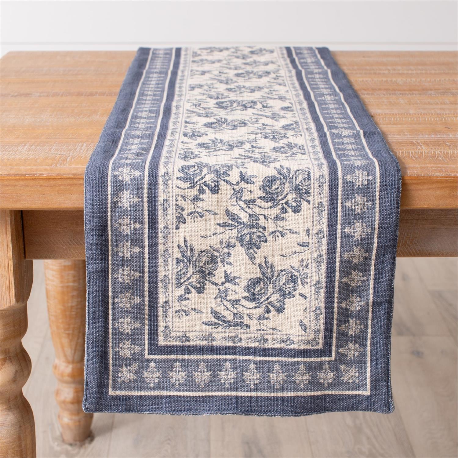 French blue table runner - Nest & Nook Sonora Boutique
