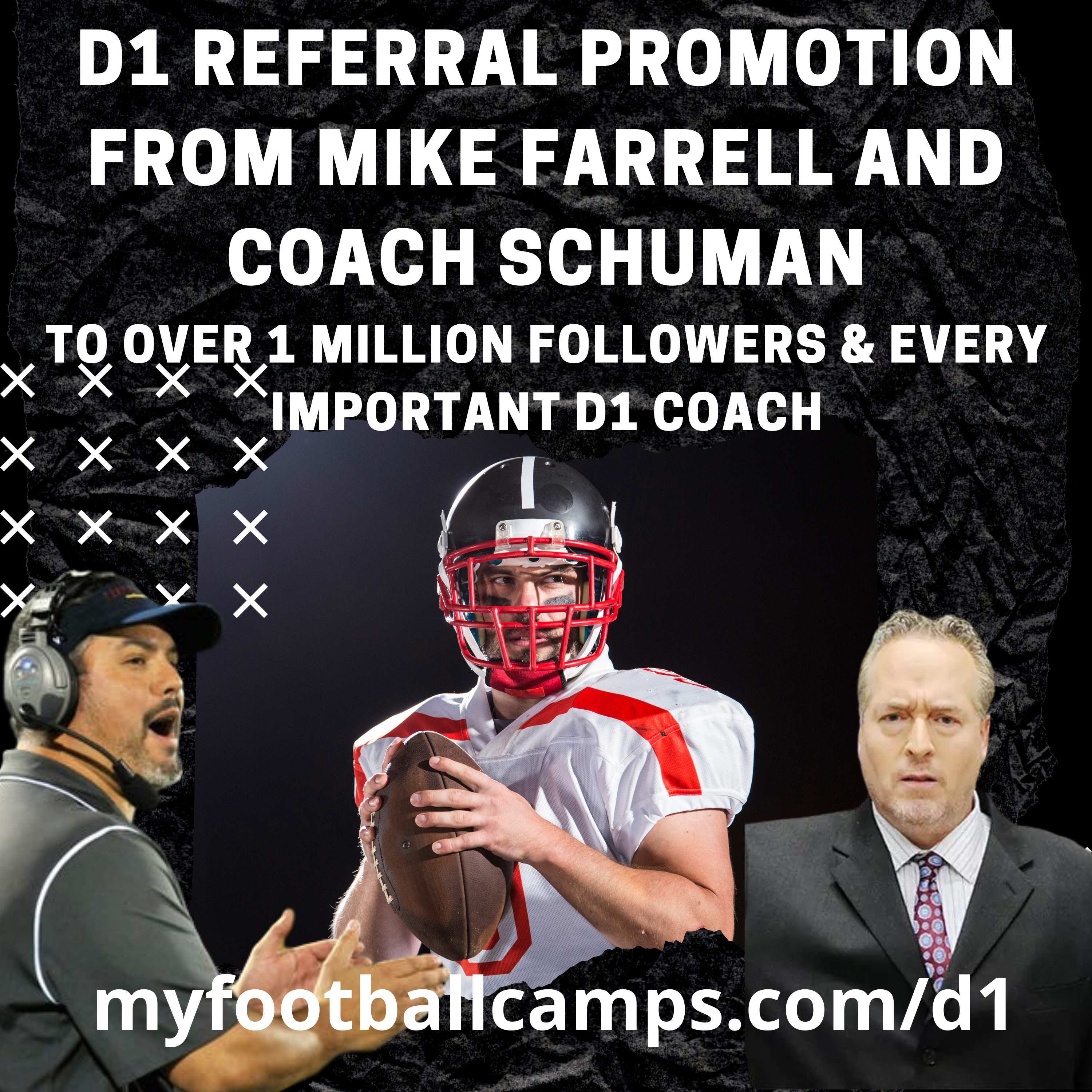 6 Month D1 Promo Program D1 Recruiting Promotion Directly to College Coaches by Mike Farrell and Coach Schuman To Over 1 Million Followers