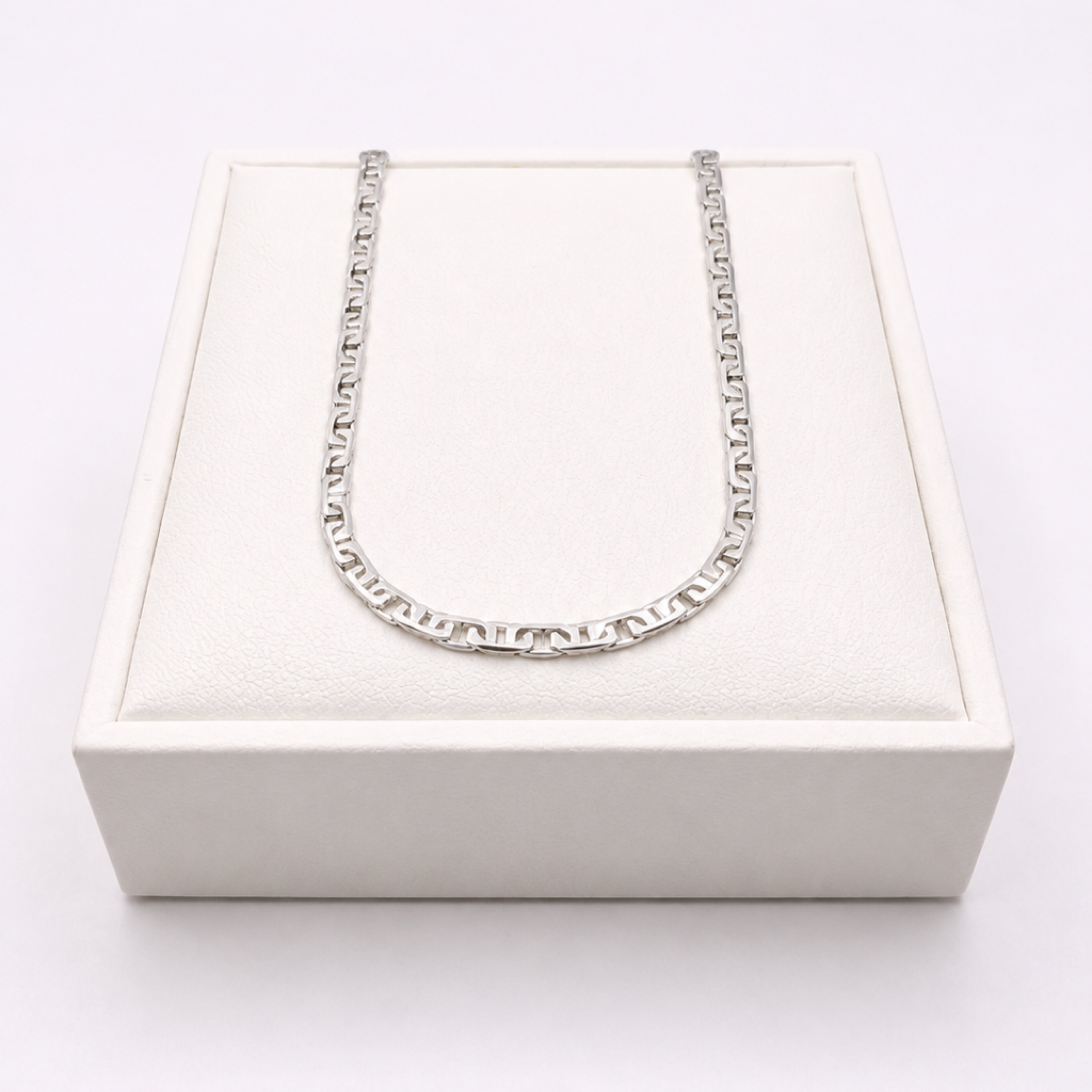 Silver Hex Anklet 