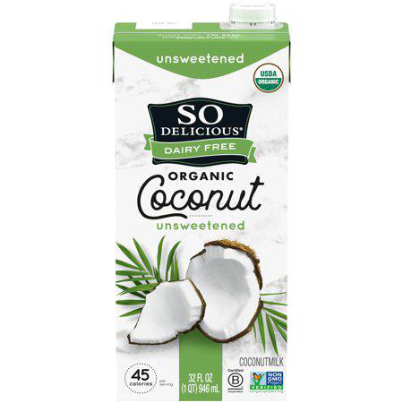 So Delicious Organic Unsweetened Coconut Milk 32 fl. oz. - 12/Case